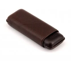 Davidoff Cigar Case XL-2 Brown Leather 'Leaf'