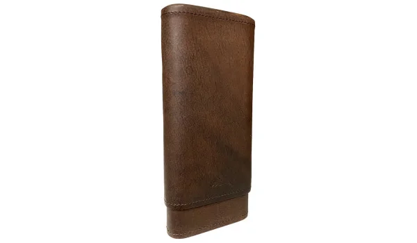 Big Ben Cigar Case for 4 Double Coronas Dark Brown