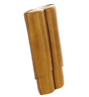 Lubinski Cigar Case Leather 2 Robusto, konjakki