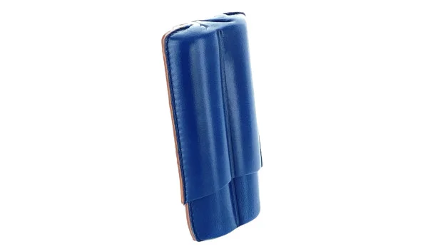 Lubinski Cigar Case Leather 2 Robusto, sininen