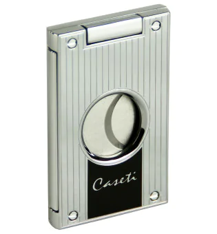 Caseti Cigar Cutter, kromi ja musta, viivallinen