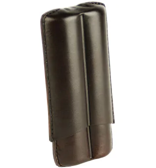 Lubinski Cigar Case Leather 2 Robusto, ruskea