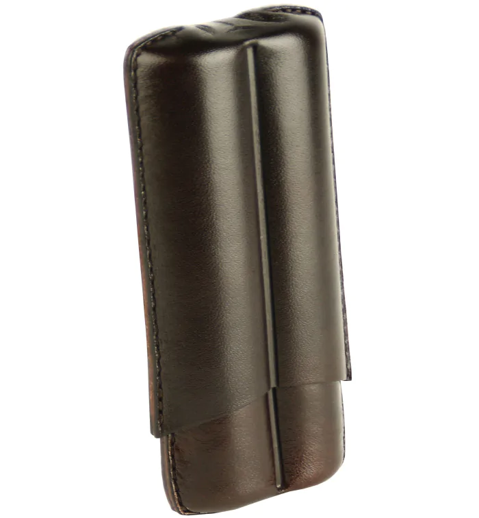 Lubinski Cigar Case Leather 2 Robusto, ruskea