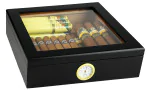 BigSmoke Humidor musta lasikannella varustettuna kuva 9