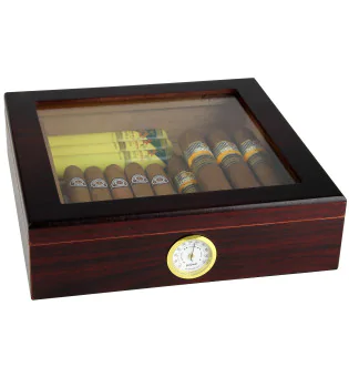 BigSmoke Humidor, ruskea lasikannella