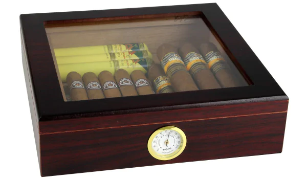 BigSmoke Humidor, ruskea lasikannella