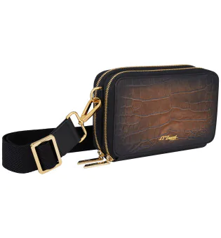 S.T. Dupont Le Grand Atelier Cigar Crossbody Bag Havana, 141452