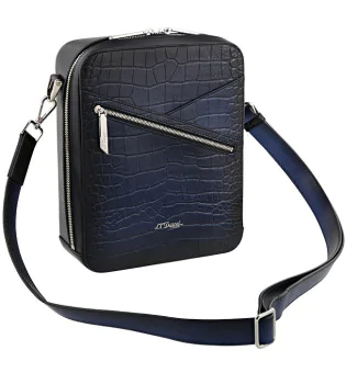 S.T. Dupont Le Grand Atelier Cigar Crossbody Bag Blue, 141353