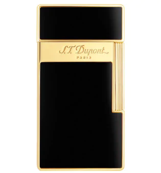 S.T. Dupont Biggy Lighter Black Lacquer Golden, 025002
