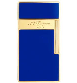 S.T. Dupont Biggy Lighter Blue Lacquer Golden, 025005