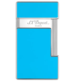 S.T. Dupont Slimmy Lighter Light Blue Lacquer Chrome, 028007