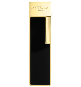 S.T. Dupont Twiggy -sytytin, musta lakka / kultainen, 030002