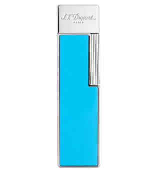 S.T. Dupont Twiggy -sytytin, vaaleansininen lakka / kromi, 030007