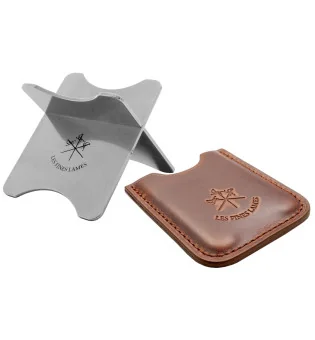 Les Fines Lames Cigar Bench with Leather Case, ruskea