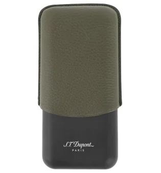 S.T. Dupont -sikarikotelo 3 sikarille, khaki/musta, 183349