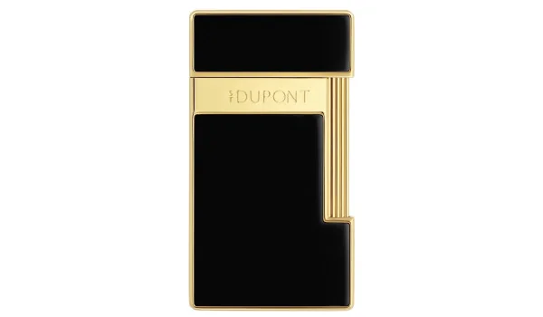 S.T. Dupont Slimmy Lighter Black Lacquer Gold 028222