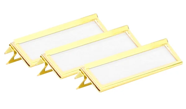 adorini Label Clips Metal, kulta, 3 kpl:n pakkaus
