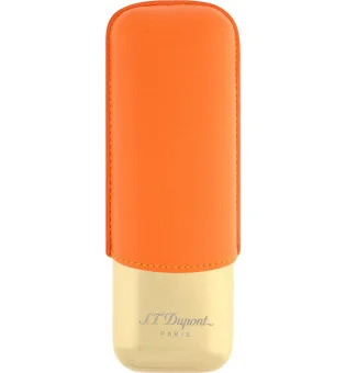 S.T. Dupont Cigar Case for 2 Cigars Orange/Golden, 183256