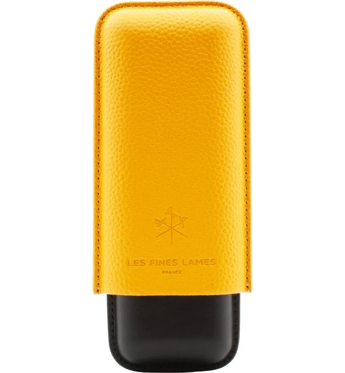 Les Fines Lames sikarikotelo duo keltainen