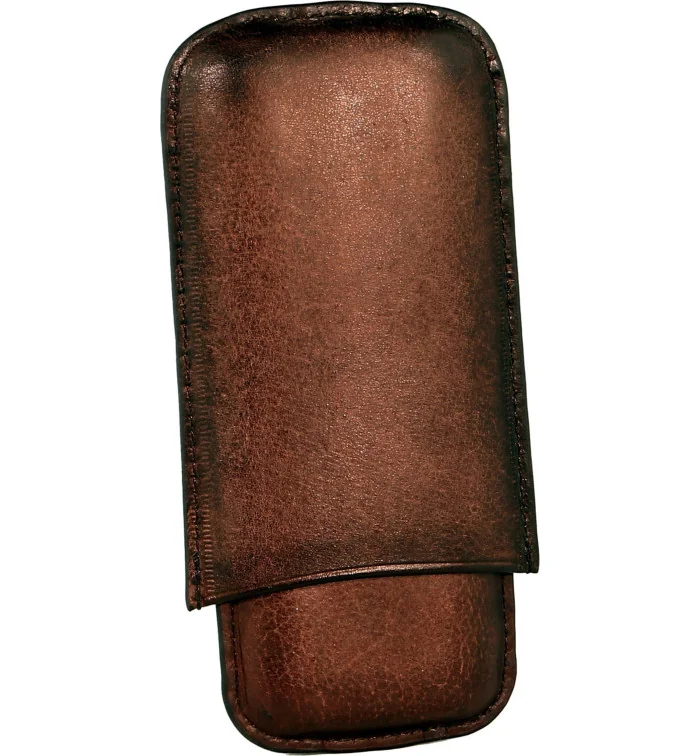 Angelo sikarikotelo 3 tummanruskea nahka