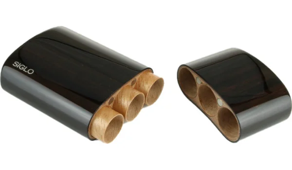 Siglo puinen kotelo celebesineebenpuu Robusto kolmelle sikarille