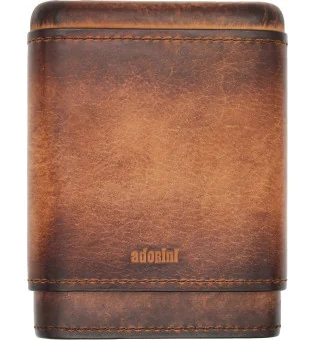 adorini-kotelo aidosta vintage-nahasta 3-5 sikarille ruskeana