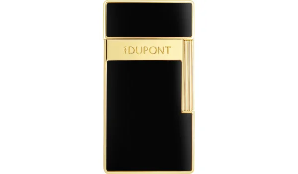 S.T. Dupont Biggy sytytin musta lakka kultainen 025222