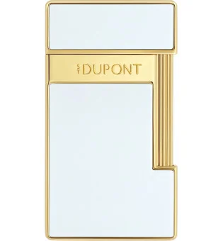S.T. Dupont Slimmy Lighter White Lacquer Gold, 028004