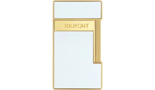 S.T. Dupont Slimmy Lighter White Lacquer Gold, 028004