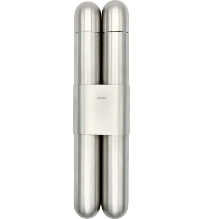 adorini High-Grade Steel Satin Finish/Cedar kahden sikarin kotelo kuva 2