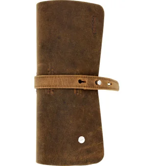 adorini sikarikäärö aitoa nahkaa, ruskea