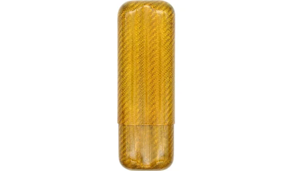 Hiilikuitusikarikotelo kultaisena kahdelle sikarille rengaskoolla 57 kuva 2