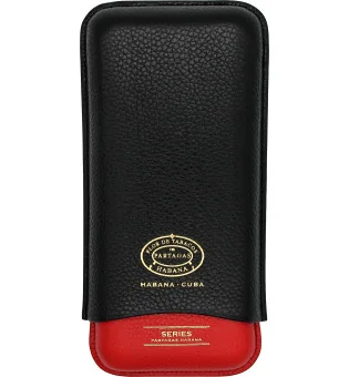 Partagas Series Leather Case, musta ja punainen