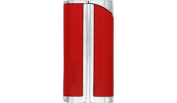 adorini Single Jet Curve Lighter Red / Satin Silver incl. Cigar Punch kuva 5