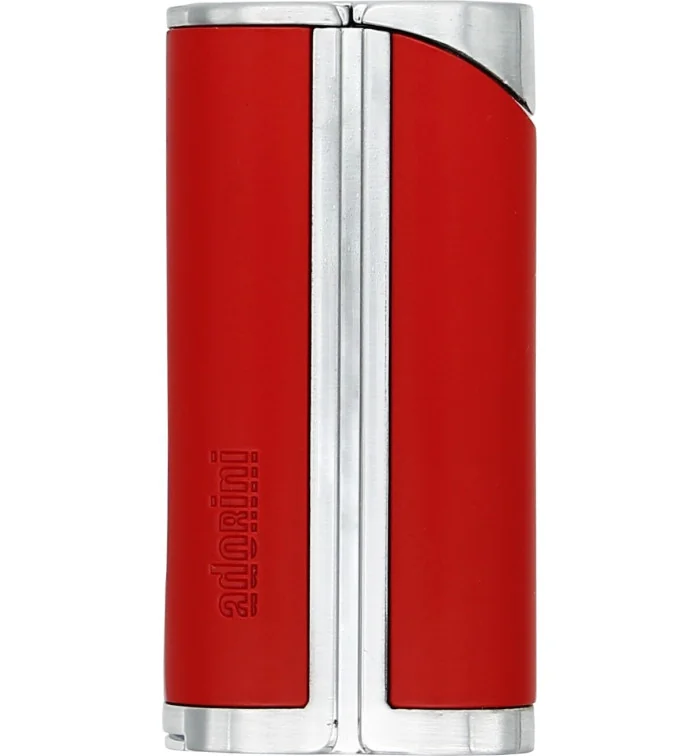 adorini Single Jet Curve Lighter Red / Satin Silver incl. Cigar Punch kuva 5