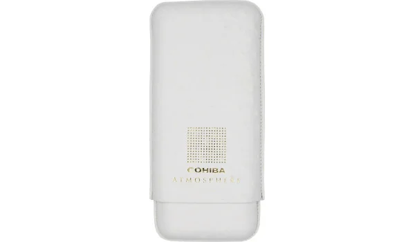 Cohiba Atmosphere Sikarikotelo Nahka valkoinen ja kultainen