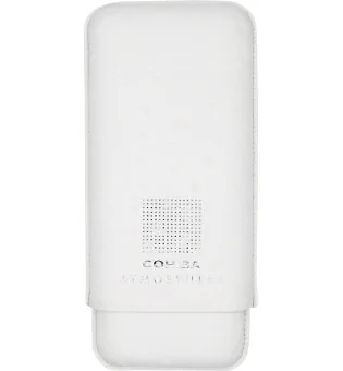 Cohiba Atmosphere Sikarikotelo Nahka valkoinen ja hopea