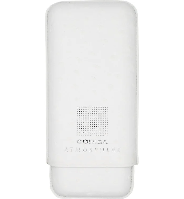 Cohiba Atmosphere Sikarikotelo Nahka valkoinen ja hopea