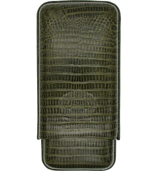 Hoyo de Monterrey sikarikotelo nahka vihreä 3 osaa