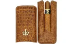 Montecristo Fleur de Lis sikarikotelo nahka Croco ruskea 3 osaa