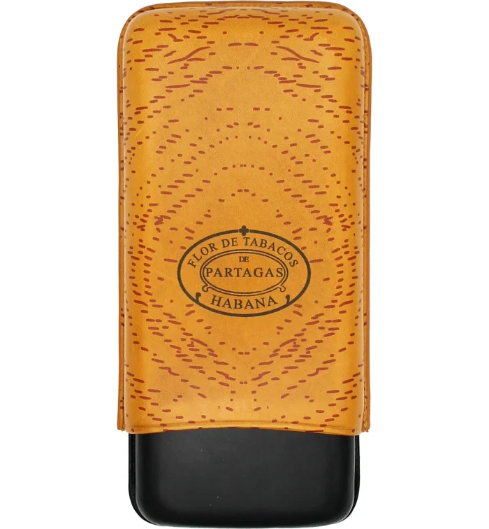 Partagas Classic sikarikotelo nahka oranssi ja musta 3 osaa