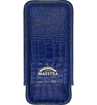 Partagas Linea Maestra sikarikotelo nahka sininen 3 osaa