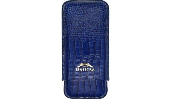 Partagas Linea Maestra sikarikotelo nahka sininen 3 osaa