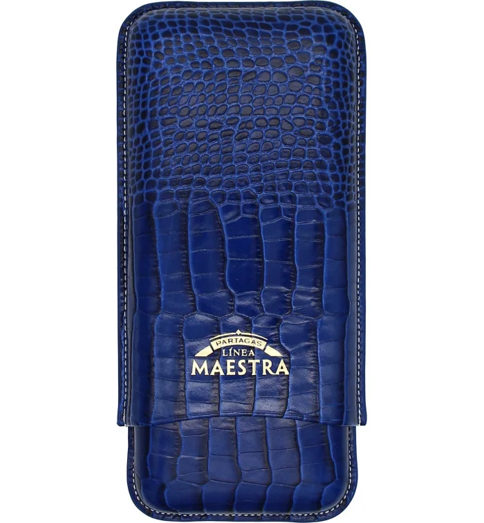 Partagas Linea Maestra sikarikotelo nahka sininen 3 osaa