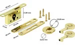Humidor Swing bolt Lock Standard Set Gold kuva 5