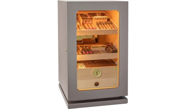 adorini Humidor Lumina Grande Deluxe vaaleanharmaa